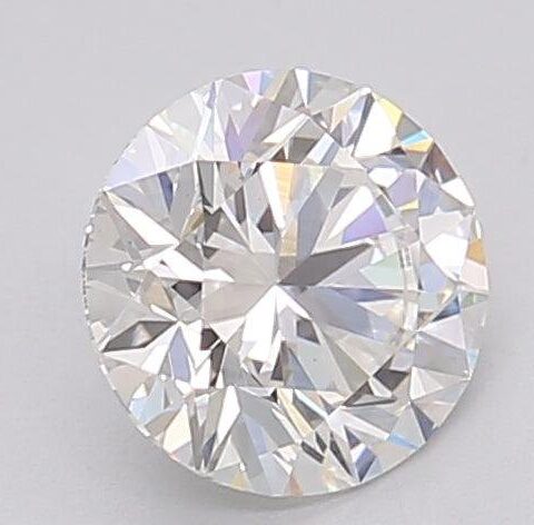 1.08 Carat Round Shaped Excellent Cut F- VS1 Lab Grown Diamond