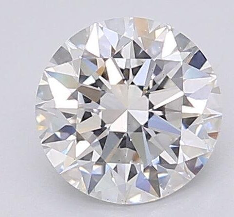 1.08 Carat Round Shaped Excellent Cut F- VS2 Lab Grown Diamond