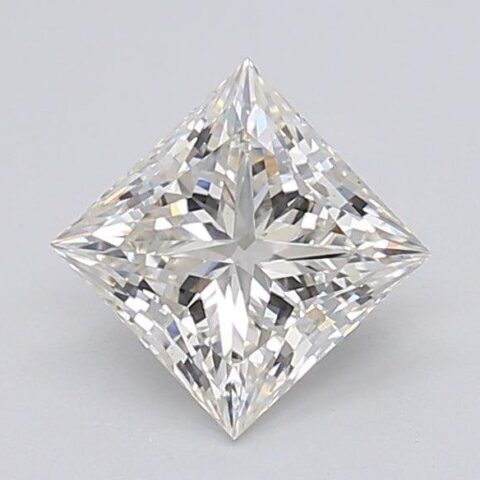 1.08 Carat Princess Shaped Excellent Cut G- VS2 Lab Grown Diamond