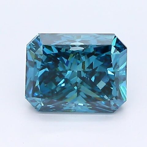 1.09 Carat Radiant Shaped Good Cut Blue- SI2 Lab Grown Diamond