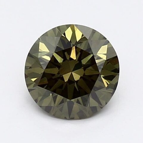 1.09 Carat Round Shaped Very Good Cut Green- SI1 Lab Grown Diamond