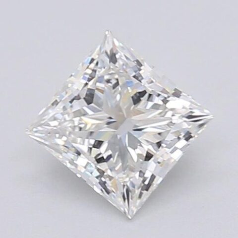 1.09 Carat Princess Shaped Excellent Cut F- VS1 Lab Grown Diamond