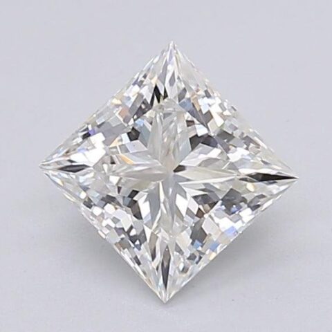 1.09 Carat Princess Shaped Excellent Cut F- VS1 Lab Grown Diamond