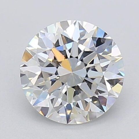 1.09 Carat Round Shaped Excellent Cut F- VS1 Lab Grown Diamond