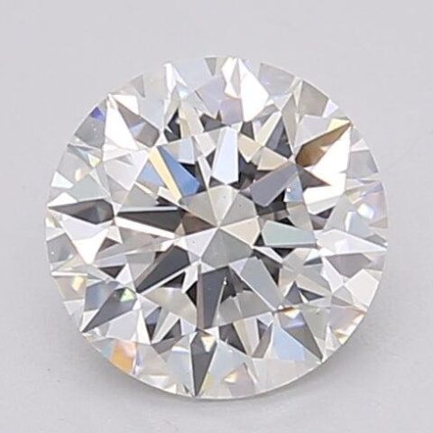 1.09 Carat Round Shaped Excellent Cut F- VS2 Lab Grown Diamond