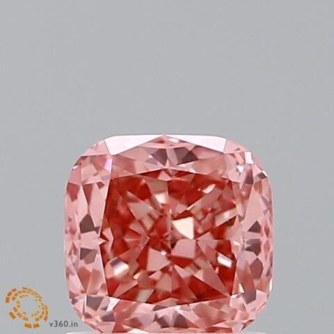 1.12 Carat Cushion Shaped Good Cut Pink- VS2 Lab Grown Diamond