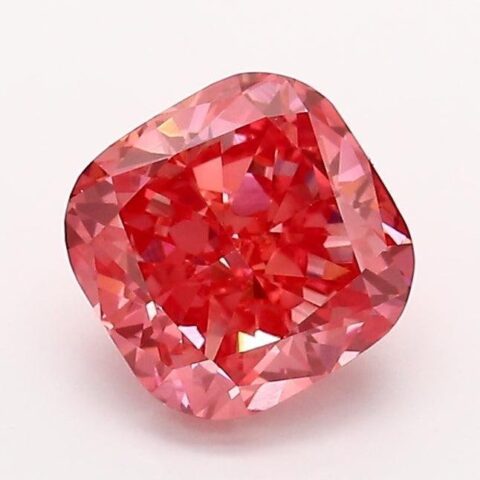 1.15 Carat Cushion Shaped Very Good Cut Pink- VS1 Lab Grown Diamond