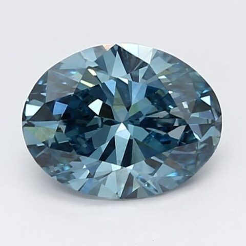 1.19 Carat Oval Shaped Good Cut Blue- VS2 Lab Grown Diamond