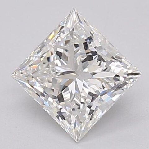 1.1 Carat Princess Shaped Excellent Cut F- VVS2 Lab Grown Diamond