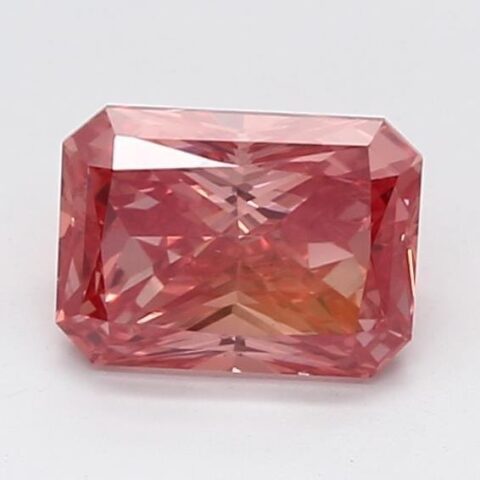 1.1 Carat Radiant Shaped Good Cut Pink- SI1 Lab Grown Diamond
