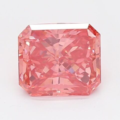 1.1 Carat Radiant Shaped Good Cut Pink- SI1 Lab Grown Diamond