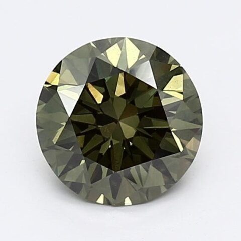 1.22 Carat Round Shaped Very Good Cut Green- VS2 Lab Grown Diamond