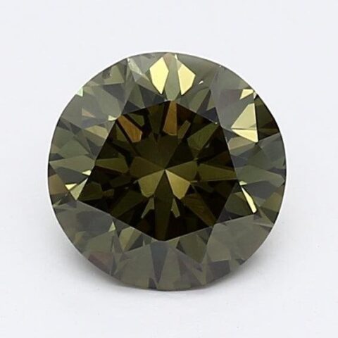 1.23 Carat Round Shaped Very Good Cut Green- SI1 Lab Grown Diamond