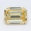 1.24 Carat Emerald Shaped Good Cut Yellow- VS2 Lab Grown Diamond