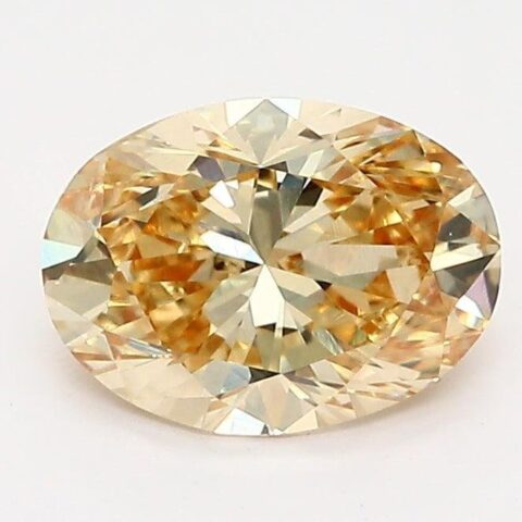 1.25 Carat Oval Shaped Good Cut Yellow- VS1 Lab Grown Diamond