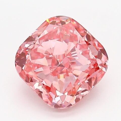 1.25 Carat Cushion Shaped Very Good Cut Pink- SI1 Lab Grown Diamond