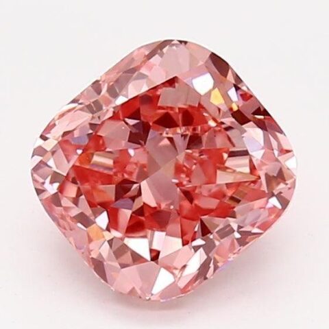 1.45 Carat Cushion Shaped Very Good Cut Pink- SI1 Lab Grown Diamond