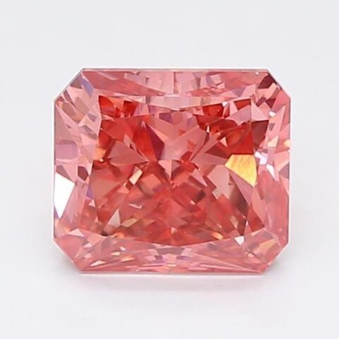1.56 Carat Radiant Shaped Good Cut Pink- SI1 Lab Grown Diamond