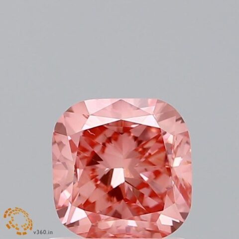 1.5 Carat Cushion Shaped Good Cut Pink- VS2 Lab Grown Diamond