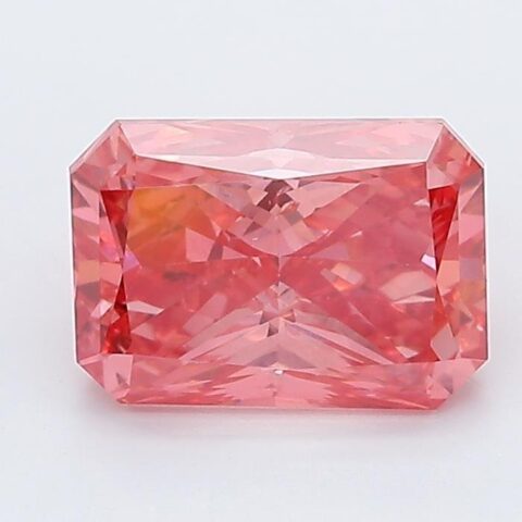 1.99 Carat Radiant Shaped Very Good Cut Pink- SI1 Lab Grown Diamond