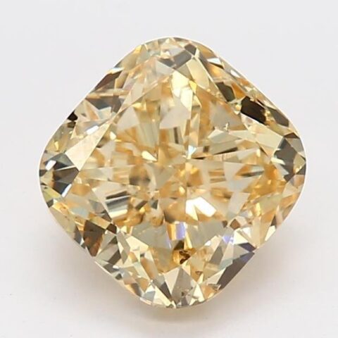 2.07 Carat Cushion Shaped Very Good Cut Yellow- SI1 Lab Grown Diamond